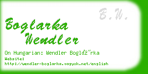 boglarka wendler business card